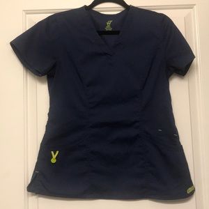 Navy blue scrub top